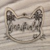 Boule de noël personnalisée forme tête de chat