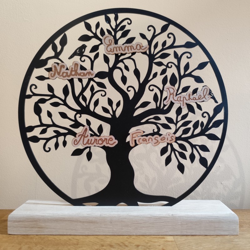 Arbre de vie avec prénoms personnalisés