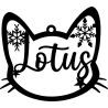 Boule de noël personnalisée forme tête de chat
