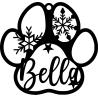 Boule de noël personnalisée forme patte