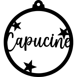 Boule de noël personnalisée forme boule avec étoiles