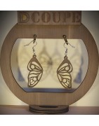 Boucles d'oreilles Bois